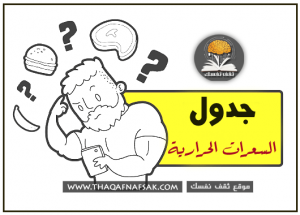 جدول السعرات الحرارية